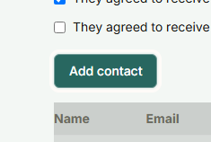 The Add contact button below the contact fields