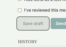 The Save draft button on the compose form
