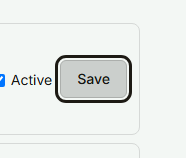 A competition class row with its Save button highlighted