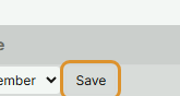 A member's row with the role dropdown and its Save button highlighted