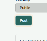 The Post button at the bottom of the New post form