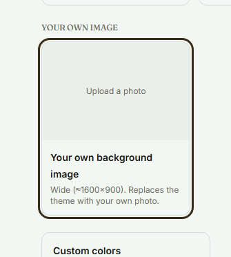 The Upload button for a Venmo/Cash App QR code in Settings