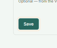 The Save button in the Venmo & Cash App section of Settings