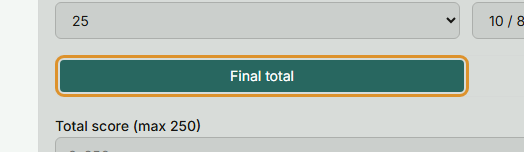 The Final total and Each arrow toggle buttons on the Record a round form
