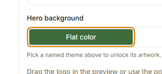 The Flat color and Theme artwork toggle buttons