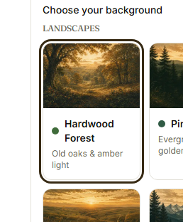 A theme card on the create-club form