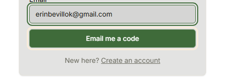 The Email me a code button on the sign-in form