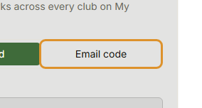 The Password and Email code toggle buttons on the sign-in form